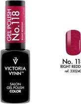 Gellak Victoria Vynn™ Gel Nagellak - Salon Gel Polish Color 118 - 8 ml. - Right Reddish