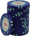 Afbeelding van het spelletje Casino Royale clay chips 500 blauw (25 stuks)