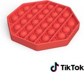 Pop it Fidget Toy- Bekend van TikTok - Hexagon - Rood