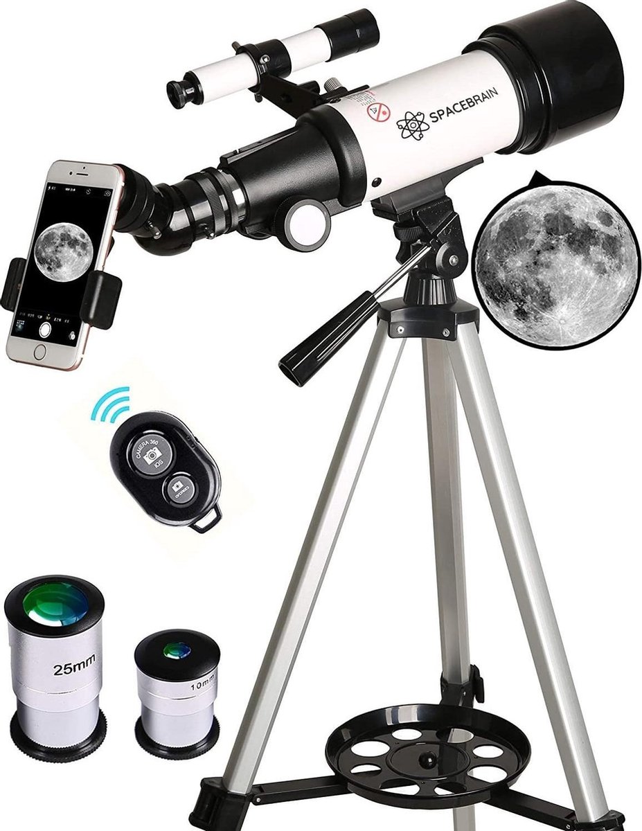SPACEBRAIN® Original Telescoop - 70/400 mm - f/5.7 - Sterrenkijker -  Draagtas -... | bol.com