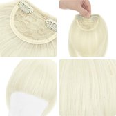 Clip In Pony Haarpont Fringe Bangs Hairextensions WHITE BLOND