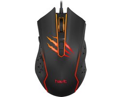 Havit GameNote Gaming muis RGB verstelbaar tot 2400dpi - anti slip materiaal - 1.6 meter USB A kabel