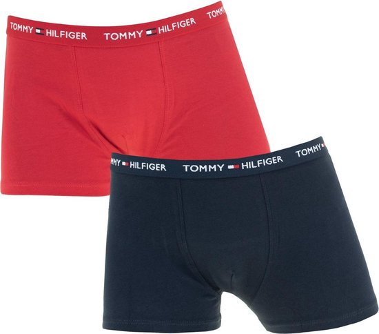 Tommy Hilfiger Trunk Onderbroek - Jongens - rood - zwart | bol.com