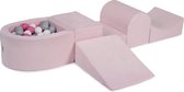 Foam Speelset met ballenbak Roze incl 100 Ballen: Wit, Grijs, Licht Roze