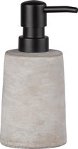 Wenko Zeepdispenser Villlena beton grijs met zwart / zeep pompje / dispenser
