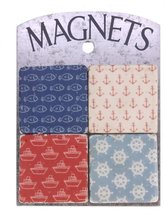 Magneetjes Maritiem (set van 4) 4,5x1x4,5cm