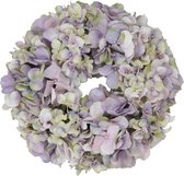 Viv! Home Luxuries Hortensia krans - zijde - lavendel paars - Ø30cm