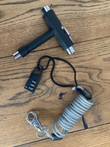 Longboard kabel met cijferslot gecombineerd met tool