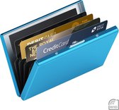 RFID Pasjeshouder – Aluminium Creditcardhouder - Geschikt voor Mannen en Vrouwen – Blauw