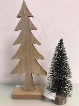 Decoratieve kerstboompjes set - twee stuks