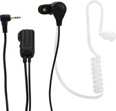 Alecto FRH-10 Headset 2.5mm Plug, 3-polig - Voor gebruik op (PMR-446) portofoons - Zwart / Wit