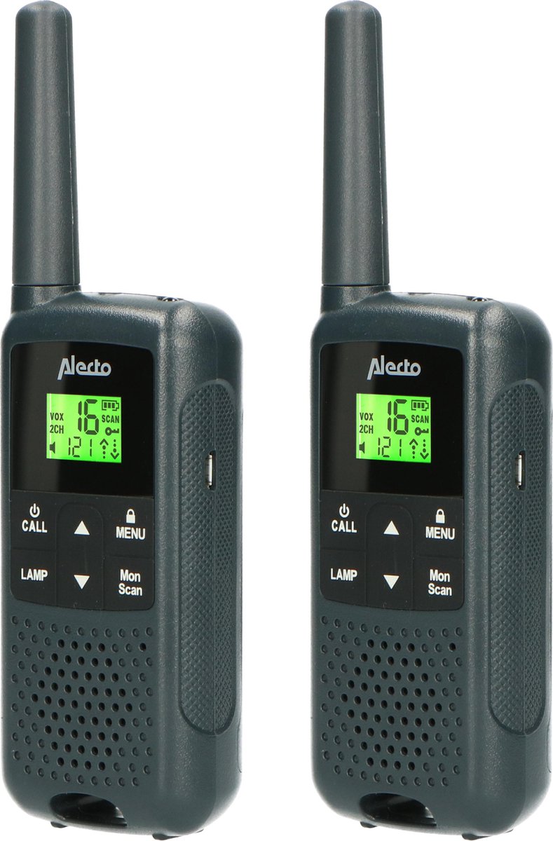 Alecto FR-05 Talkie-Walkie Enfant – Portée 3 Km, 3 Canaux, Autonomie 35h En Veille, Rouge/Noir – Idéal Pour Jouer Dehors
