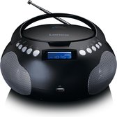 Lenco SCD-331BK - Draagbare Radio CD-speler met MP3 en Bluetooth® - Zwart
