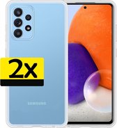 Samsung A72 Hoesje Transparant Siliconen - Samsung Galaxy A72 Case - Samsung A72 Hoes Transparant - 2 Stuks