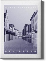 Walljar - Korte Putstraat - Muurdecoratie - Poster met lijst