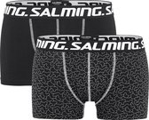 De beste boxershorts- Salming-heren- boxershort- 2 stuks- maat XL- steel- zwart/grijs