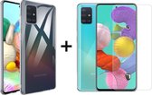 Samsung A51 5G Hoesje - Samsung A51 5G hoesje transparant - Samsung Galaxy A51 hoesje case siliconen hoesjes cover hoes - 1x Samsung A51 Screenprotector