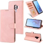 Voor Samsung Galaxy S9 + Fantasy Klassiek Huidgevoel Kalfsleer Textuur Magnetische gesp Horizontale Flip PU lederen tas met houder & kaartsleuf & portemonnee (roze)