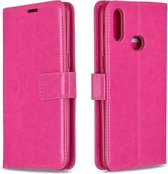 Voor Galaxy A10s Crazy Horse Texture Horizontale Flip Leren Case met Houder & Kaartsleuven & Portemonnee & Fotolijst (Rose)
