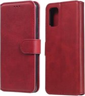 Voor Samsung Galaxy M31s klassieke kalfsstructuur PU + TPU horizontale flip lederen tas, met houder en kaartsleuven en portemonnee (rood)