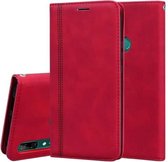 Voor Huawei P Smart Z Frosted Business Magnetische horizontale Flip PU lederen tas met houder & kaartsleuf & lanyard (rood)