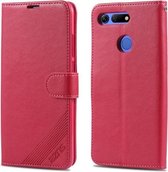 Voor Huawei Honor V20 AZNS Schapenvacht Textuur Horizontale Flip Leren Case met Houder & Kaartsleuven & Portemonnee (Rood)