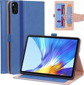 WY-2099 Voor Huawei Honor V6 10.4 inch 2020 Business Retro Textuur Horizontale Flip Leren Case met Houder & Kaartsleuven & Draagriem (Blauw)