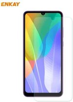 Voor Huawei Y6p ENKAY Hat-Prince 0.26mm 9H 2.5D Curved Edge Tempered Glass Film