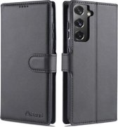 Voor Samsung Galaxy S21 5G AZNS Kalf Textuur Horizontale Flip Leren Case met Houder & Kaartsleuven & Portemonnee & Fotolijst (Zwart)