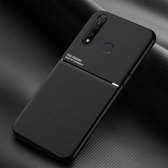 Voor vivo Z5x Classic Tilt Strip Grain Magnetisch Schokbestendig PC + TPU-hoesje (zwart)