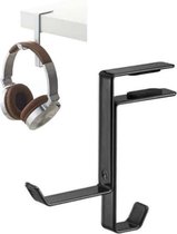 Hoofdtelefoonstandaard Desktop Headset Hook Metalen tashanger, Kleur: zwart