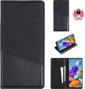 Voor Samsung Galaxy A21s MUXMA MX109 Horizontale flip lederen tas met houder & kaartsleuf & portemonnee (zwart)