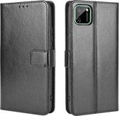 Voor OPPO Realme C11 Retro Crazy Horse Texture Horizontale Flip lederen tas met houder & kaartsleuven & fotolijst (zwart)