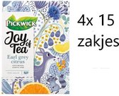 Pickwick thee - Joy of tea - Earl grey citrus - Multipak 4x 15 zakjes