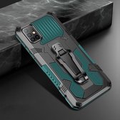 Voor Samsung Galaxy A51 Machine Armor Warrior schokbestendige pc + TPU beschermhoes (legergroen)