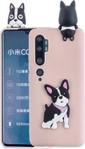 Voor Xiaomi Mi Note 10 schokbestendig 3D liggend Cartoon TPU beschermhoes (schattige hond)