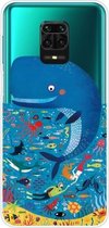 Voor Xiaomi Redmi Note 9S schokbestendig geverfd TPU beschermhoes (walvis zeebodem)