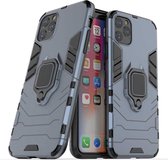 Panther PC + TPU schokbestendige beschermhoes met magnetische ringhouder voor iPhone 11 Pro Max (grijs)