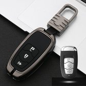 Auto Lichtgevende All-inclusive Zinklegering Sleutel Beschermhoes Sleutel Shell voor Haval A Stijl Smart 3-knop (Gun Metal)