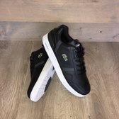 Lacoste - T-Clip Heren Sneakers - Black/Dark Grey - Maat: 40.5