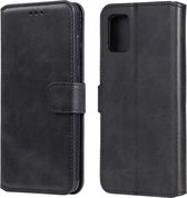 Voor Samsung Galaxy A31 klassieke kalfsstructuur PU + TPU horizontale flip lederen tas, met houder en kaartsleuven en portemonnee (zwart)