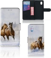GSM Hoesje Alcatel 1B (2020) Wallet Book Case Paarden