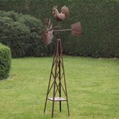 Windmolen met Haan L - windwijzer - windspinner - kogellager