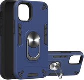 Voor iPhone 12 mini 2 in 1 Armor Series PC + TPU beschermhoes met ringhouder (koningsblauw)