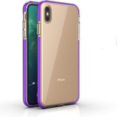 Voor iPhone XS Max TPU tweekleurige schokbestendige beschermhoes (paars)