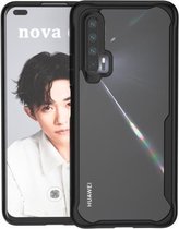 Voor Huawei nova 6 transparant PC + TPU volledige dekking schokbestendige beschermhoes (zwart)