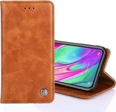 Voor Samsung Galaxy Note20 Ultra niet-magnetische retro textuur horizontale flip lederen tas met houder & kaartsleuven & portemonnee (bruin)