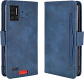 Voor UMIDIGI Bison Wallet Style Skin Feel Kalfspatroon lederen tas met aparte kaartsleuf (blauw)