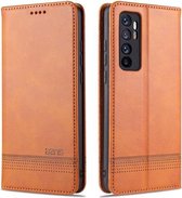 Voor Geschikt voor Xiaomi Mi Note 10 Lite ZNS Magnetische Kalf Textuur Horizontale Flip Leren Case met Kaartsleuven & Houder & Portemonnee (Lichtbruin)