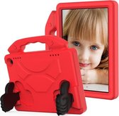 Voor Amazon Kindle Fire HD8 Plus (2020) EVA Materiaal Kinderen Platte Anti Falling Cover Beschermende Shell met Duimbeugel (Rood)